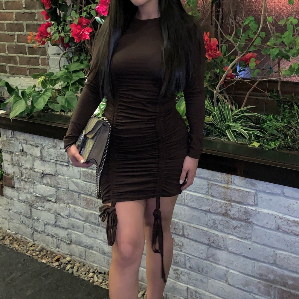 Rouched Longsleeve Dress